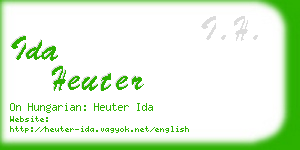 ida heuter business card